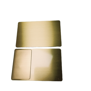 Tarjeta de Visita Híbrida NFC de Acero Inoxidable de 13.56MHz, Negra Mate, Impermeable, con Interfaz de Comunicación RFID, Dorada/Plateada - Product Image 1