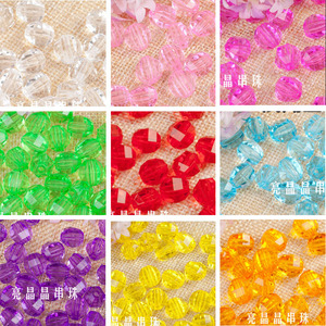 Cuentas hexagonales acrílicas de 8-12 mm para la fabricación de joyas, manualidades DIY, cuentas sueltas a granel - Product Image 2