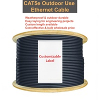 Cable de Red para Exteriores Cat5e UTP de Grado de Ingeniería, 305m, en Caja, Personalizable, Resistente a la Intemperie, Venta al Por Mayor de Fábrica
