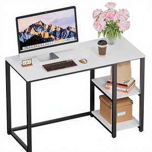 Bureau <span class=keywords><strong>d</strong></span>'ordinateur compact de 40 pouces avec étagères pour petits espaces, réversible, facile à assembler, bureau <span class=keywords><strong>d</strong></span>'étude robuste, bureau <span class=keywords><strong>d</strong></span>'écriture pour chambre à coucher - Product Image 1