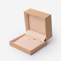 Pendentifs boucles d'oreilles et colliers personnalisés, 10 pièces, cadeau en plastique, papier Kraft, boîte d'emballage pour bijoux de mariage