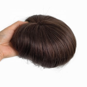 <span class=keywords><strong>Parrucca</strong></span> completa da uomo corta naturale con pizzo francese con prezzo di fabbrica - Product Image 1