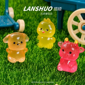 <b>Rainbow</b> <b>Candy</b> DIY Creative Studio Resin Zodiac Animal Figurines Cartoon Home Decoration Artistic Desktop Ornaments - Product Image 5