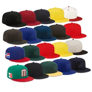 Fabrika fiyat düz ağız 3D nakış beyzbol snapback adam için özel logo donatılmış şapka gorras de beisbol 5 panel kap şapka kapaklar