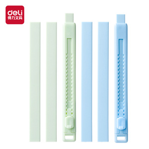 Deli Push Pull Eraser Pen Type VP198 Blue Green ABSTPE Material For School Office Use - Product Image 1