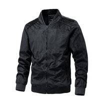 Veste bomber décontractée en polyester fin pour le printemps et l'automne, coupe ajustée, style streetwear polyvalent