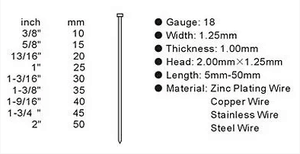 1-3/16 "Vendita calda 18 Gauge Zincato Pistola Pneumatica Chiodi di Aria Chiodatrice - Product Image 6