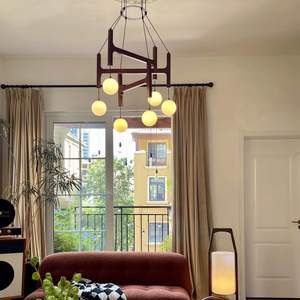 Lámpara de Techo de Madera Maciza Estilo Wabi-sabi Italiana Porada ASTRA, Luz Blanca Cálida para Restaurantes, Casas de Huéspedes y Bares - Product Image 5