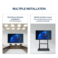 Pantallas Interactivas Digitales Inteligentes con Panel Plano Interactivo Táctil de 55 65 75 85 86 98 110 Pulgadas, 4k LCD, para la Enseñanza en Escuelas