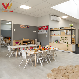 Enfants Montessori préscolaire courbé bois maternelle salle de classe garderie garderie crèche meubles pépinière Table et chaise ensemble - Product Image 1