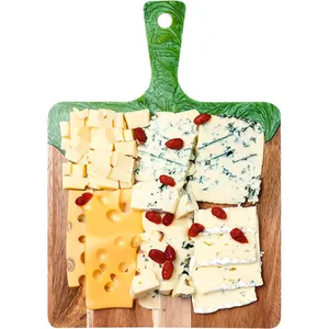 Cheese Board With Delicate Blue Ocean Resin Pattern Hot Sale Premium Organic Natural Acacia Wood Cutting Board