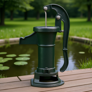 Bomba de Agua Manual de Hierro Fundido Verde de 1-1/4 Pulgadas NPT para Jardín, Estanque y Uso Exterior, Fácil Instalación - Product Image 2