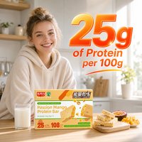 Barre protéinée énergétique en gros sous marque privée, végétalienne, substitut de repas, OEM pour le petit-déjeuner, nutrition diététique, alimentation saine