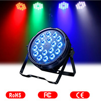 Projecteur LED Par Wash Slim 18x10W RGBWA 4-en-1 DMX512 IP, CRI 90 élevé, angle de faisceau 25°, refroidissement silencieux pour théâtre, église, scène et événements