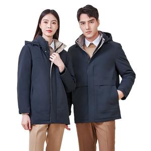 Nouveau National Standard 90 blanc oie veste personnalisée femmes 2025 hiver haut <span class=keywords><strong>de</strong></span> gamme épaissi respirant col montant vêtements <span class=keywords><strong>de</strong></span> travail manteau - Product Image 5