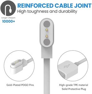 <span class=keywords><strong>Cable</strong></span> de carga USB de repuesto blanco personalizado OEM DAJIANG para reloj inteligente LED de reloj inteligente magnético portátil - Product Image 3