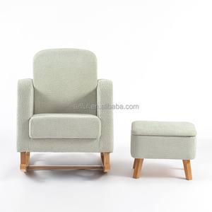 Sillón Mecedora de Maternidad para Lactancia y Descanso con Taburete - Product Image 4