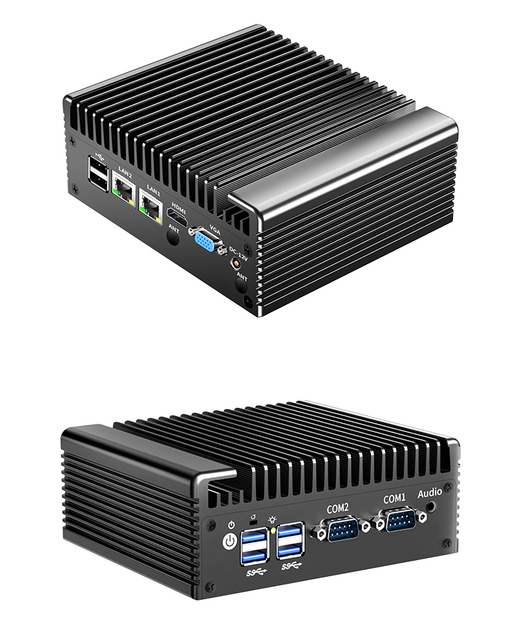 Factory Direct New Fanless Mini PC Industrial Computer Dual Serial Intel Core I5 8th Gen Quad Core DDR4 Linux/Win10