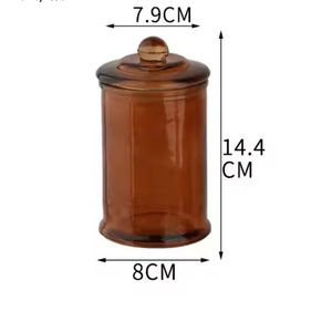 Vela aromática de cera de soja vintage personalizada de boca ancha de 150ml 350ml con soporte de campana de vidrio y tapa de cristal - Product Image 5