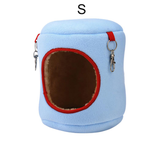 Peluş pamuk sıcak Hamster yuva Hamster hamak asılı yatak ev Ferret sincap oyuncak Pet kış kafesleri pembe mavi 4 boyutu - Product Image 2