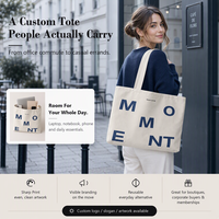 Sac fourre-tout en toile naturelle de taille moyenne avec logo personnalisé, imprimé de lettres, pour la publicité, fabricant OEM