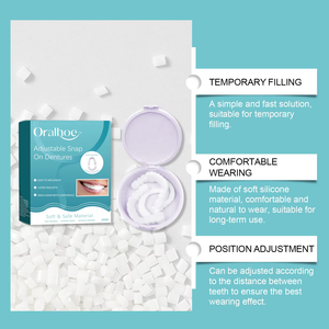 Wholesale ORALHOE Comfortable Natural Whitening Temporary <strong>Toothpaste</strong> Set Orthodontic Gap Set Adjustable Buckle <strong>Dentures</strong> - Product Image 5