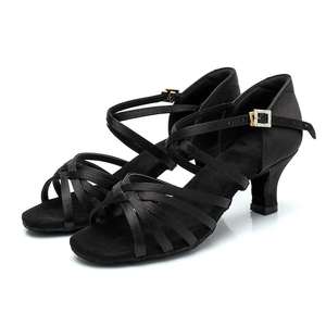 Zapatos de Baile Latino de Satén con Cordones <span class=keywords><strong>para</strong></span> Mujer, Correas Ajustables en el Tobillo, Transpirables, Cómodos, con Hebilla de Pedrería, Plataforma y Tacón Alto - Product Image 5