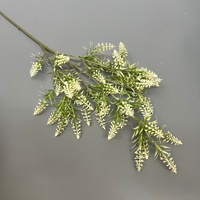 Fleurs artificielles en soie verte, agripaume, arrangements décoratifs pour mariages et utilisation extérieure avec technique de simulation
