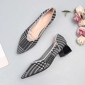 Scarpe da Donna Primaverili <span class=keywords><strong>e</strong></span> Autunnali con Tacco Medio Intrecciato, Punta Affusolata, Tacco Spesso <span class=keywords><strong>e</strong></span> Suola Morbida - Product Image 3