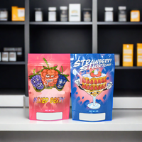 Emballage alimentaire imprimé personnalisé 3.5g, 14g, 28g, 8ème fermeture à glissière à Double joint, pochette à fermeture éclair pour enfants, sac de sortie en Mylar résistant