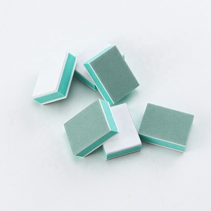 Minibloque de pulido de uñas, esponja de doble cara, color verde y blanco, personalizable - Product Image 6