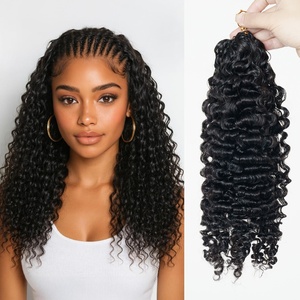 Factory Wholesale 100% Virgin Human Crochet Hair Braid Kinky Curly Human Hair Crochet Pre Loop Feathering Tip Crochet Human Hair - Product Image 1