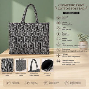 Export Quality Cotton Women <b>Hand</b> <b>Bag</b> Stylish Reusable Canvas Tote <b>Bag</b> for Shopping Office Beach and Everyday Carry For Sale - Product Image 6