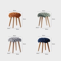 Vente en gros d'usine de repose-pieds en corde tressée en velours pour chaise de loisirs polyvalente pour intérieur extérieur pour chambre à coucher appartement hôtel