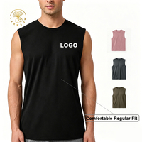 Camisetas sin mangas de nailon cómodas para hombre, diseño liso con logo personalizado, colores, tallas y estilos a medida, ideales para correr.