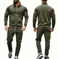 Ensemble de survêtement décontracté pour homme de haute qualité, ensemble de jogging technique, ensemble de sport pour homme, survêtement 2 pièces avec poches zippées