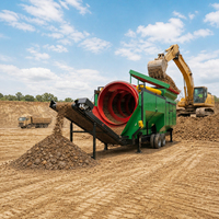 Machine de criblage de terre de surface MTS haute performance avec moteur, roulement à haute efficacité, capacité de séparation de 10 à 200 tonnes/heure, crible rotatif