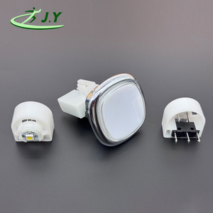 Chất lượng cao 50 mét 5V 12V Flat Top vuông bạc-mạ LED chiếu sáng momentary Arcade video video <span class=keywords><strong>push</strong></span> <span class=keywords><strong>button</strong></span> chuyển - Product Image 1