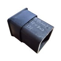 Capuchon de protection carré noir en PVC de 25 mm pour meubles, embout de tuyau, capuchon de pied industriel personnalisé en plastique trempé