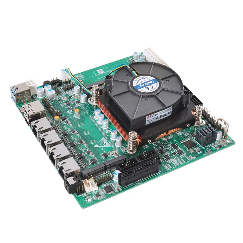 Zunsia 2 * M.2 6 * SATA3.0 Mini-ITX NAS Bo mạch chủ PCIe _ X4 ATX 24 + 4 pin Intel Tiger lake-u 2 * DDR4 máy chủ công nghiệp NAS Mainboard