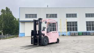 Montacargas Eléctrico de 3 Toneladas de Alta Calidad, Color Rosa, con Batería de Litio, con Certificación CE y Soporte Posventa - Product Image 3