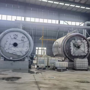 Horizontal Rotating Waste Tire And Waste <b>Rubber</b> Oil Refining Batchwise Cracking Equipment; Tire Recycling Equipment - Product Image 2