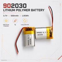 902030 LOOYBAT Merek 3.7V 500mAh 1.85Wh Baterai Lithium Polymer Lipo Pouch Baterai Lithium Ion Isi Ulang untuk Perangkat yang Dapat Dipakai