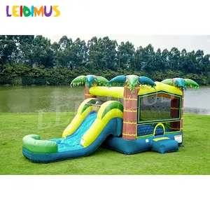 Mystery Jungle Commercial Grade Bounce House for kids and adults Water Slide bouncy castle with Splash Pool with Blower