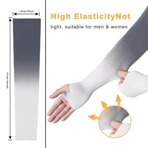 Manguitos Elásticos Deportivos Unisex de Spandex/Algodón con Protección UV y Logotipo Personalizado para Ciclismo y Baloncesto - ¡Gran Venta! - Product Image 4