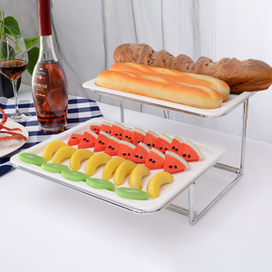 Alzata <span class=keywords><strong>per</strong></span> Torta Nuziale a 3 Piani in Acciaio Inox Riutilizzabile con Design Moderno <span class=keywords><strong>per</strong></span> Esposizione Alimenti e Catering Buffet - Product Image 5