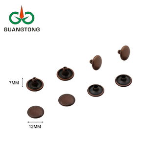 Chất Lượng Cao <span class=keywords><strong>Brass</strong></span> Đinh Tán Cổ Màu Đồng Kim Loại Đôi Đầu Đinh Tán Cho Túi Xách - Product Image 4