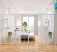 Paravent décoratif moderne et réglable en métal pour salon de beauté et spa de manucure avec cloison de séparation