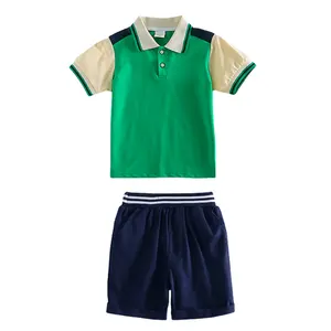 Latest design Secondary Kindergarten New Primary School Polo Shirt shorts skirts summer school uniform design