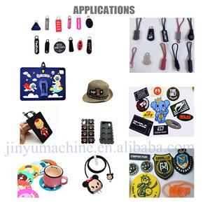 ماكينة تطريز بـ 12 لونًا من مادة الكلوريد متعدد الفينيل من العلامة التجارية Jinyu معدات تصنيع شارات الملابس المطاطية المطرزة بطبعة Tpr والذهب - Product Image 4